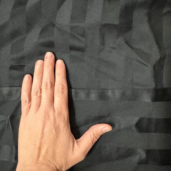 Vintage Black Skirt Striped Midi Kayo Of California USA 1980s Retro Size 13/14 - Picture 6 of 7